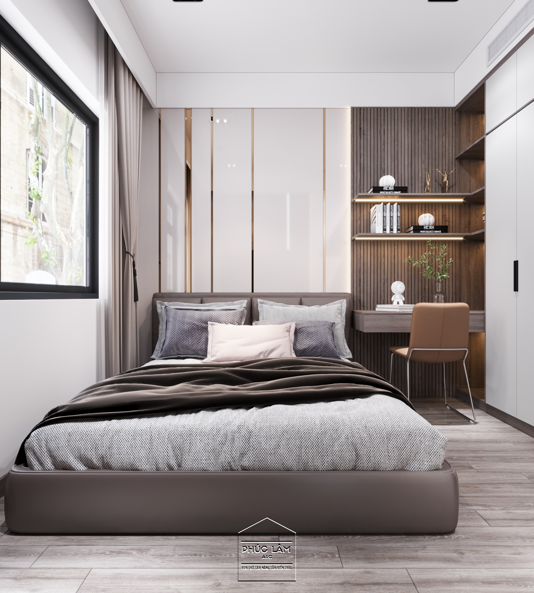 Nội thất phòng ngủ chung cư 3 ngủ terra An Hưng